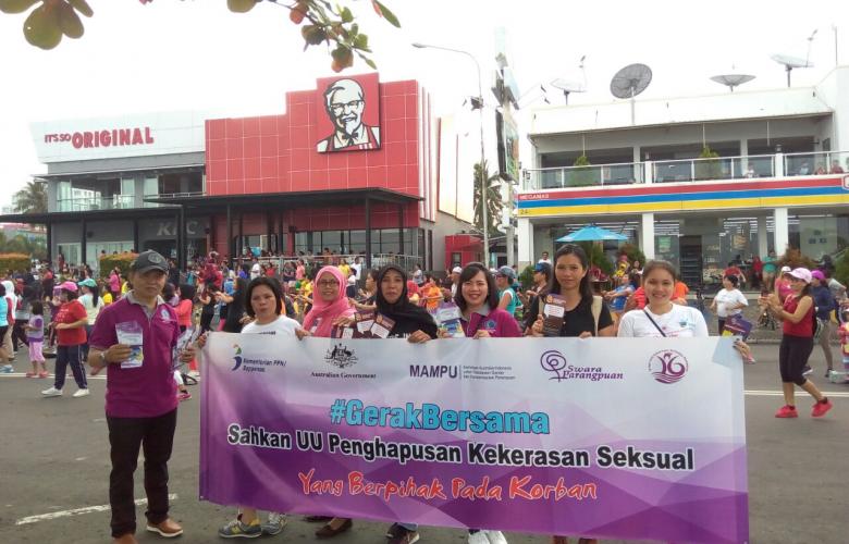 Senam Pagi untuk Sosialisasi Kekerasan terhadap Perempuan di Sulawesi Utara